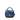 Blue Chanel Mini CC Chevron Lambskin Reversed Round Flap Satchel