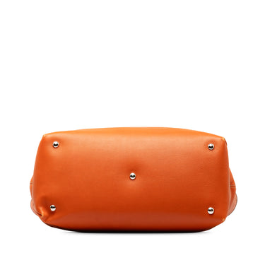 Orange Gucci Leather Tote Bag