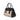 Beige Prada Bicolor Saffiano Cuir Trimmed Canvas Satchel