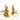 Gold Chanel CC Gold Plated Heart Clip On Earrings