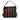 Brown Fendi Canvas Pequin Shoulder Bag