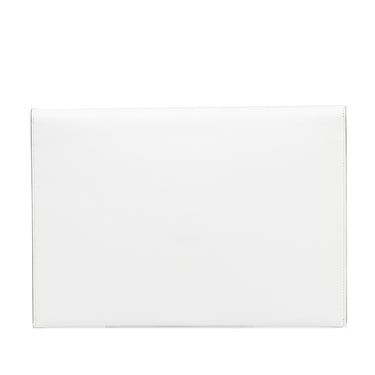White Dolce & Gabbana Envelope Leather Clutch