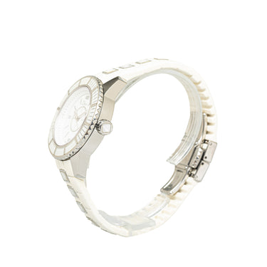 White Dior Quartz Stainless Steel Christal Watch