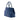Blue Prada Medium Soft Calf Galleria Double Zip Tote Satchel