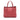 Red Burberry Grained Leather Baynard Tote