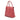 Red Burberry Grained Leather Baynard Tote