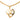 Gold Chanel Gold Plated CC Heart Pendant Necklace