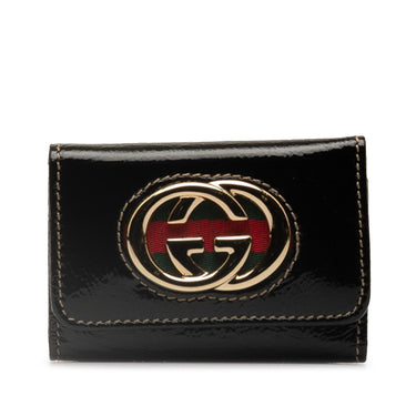 Black Gucci Britt Leather Key Holder - Designer Revival
