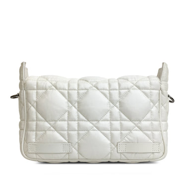 White Dior Small Macrocannage Diorcamp Bag - Designer Revival