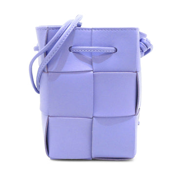 Purple Bottega Veneta Mini Intrecciato Cassette Bucket Bag