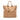 Brown Prada Vitello Daino Open Convertible Tote Satchel