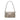 Silver Burberry Supernova Check Cutout Leather Pochette Shoulder Bag