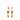 Gold Dior Gold Plated J Adior Star Hoop Earrings