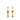 Gold Dior Gold Plated J Adior Star Hoop Earrings