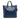 Blue Prada Soft Calf Open Convertible Tote Satchel - Designer Revival