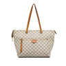 White Louis Vuitton Damier Azur Iena MM Tote Bag - Designer Revival