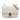White Chanel Mini Square Classic Crumpled Calfskin Single Flap Crossbody Bag