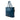 Blue Prada Vitello Daino Side Zip Shopper Tote