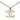 Gold Chanel CC Gold Plated Enamel and Strass Pendant Necklace