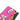 Pink Chanel Coco Charms Print Silk Slim Bandeau Scarf Scarves