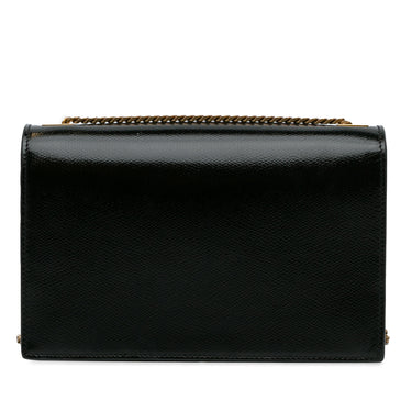 Black Saint Laurent Art Deco Flap Bag - Designer Revival