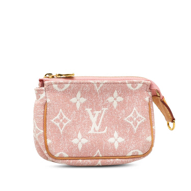 Pink Louis Vuitton Micro Monogram Jacquard Denim Pochette Accessoires Pouch