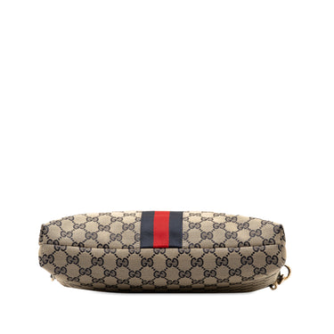 Taupe Gucci GG Canvas Web Crossbody Bag - Designer Revival