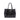 Black Prada Large City Calf Grommet Galleria Double Zip Satchel