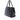 Black Prada Large City Calf Grommet Galleria Double Zip Satchel