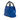 Blue Gucci Small Metallic Calfskin Bamboo Shopper Satchel