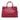 Red Burberry Medium Leather and House Check Banner Satchel