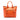 Orange Prada Vitello Daino Front Pocket Open Convertible Tote Satchel