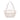 White Bottega Veneta Small Calfskin Maxi Intrecciato Arco Satchel