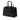 Black Burberry House Check Trimmed Leather Handbag