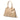 Tan Prada Embossed Leather Handbag
