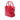Red Prada Small Saffiano Vernice Square Bauletto Satchel