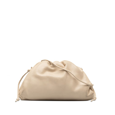 Beige Bottega Veneta The Mini Pouch Crossbody Bag - Designer Revival