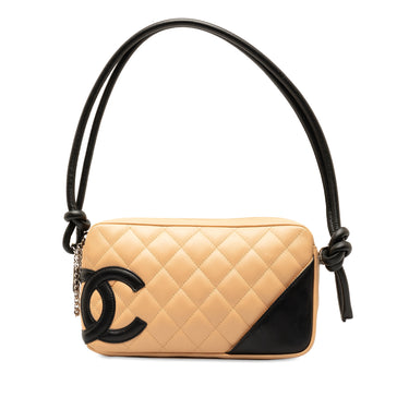 Brown Chanel Cambon Ligne Pochette Shoulder Bag