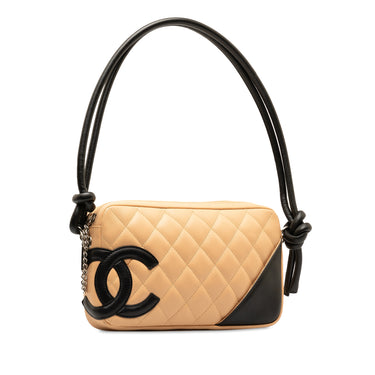 Tan Chanel Cambon Ligne Pochette Shoulder Bag