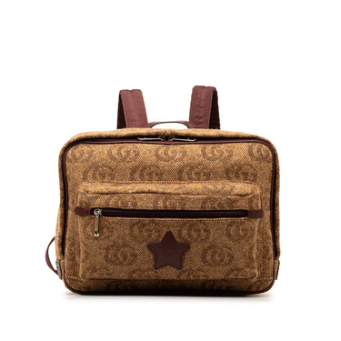 Brown Gucci Kids Double G Wool Backpack