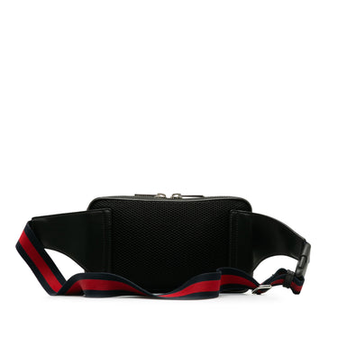 Black Gucci GG Supreme Web Tiger Belt Bag - Designer Revival