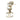White Chanel CC Gold Plated Faux Pearl and Rhinestone Drop Earrings