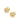 Gold Chanel CC Gold Plated Rhinestone Round Clip On Earrings