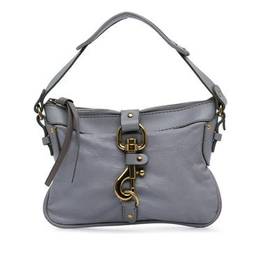Gray Chloe Leather Shoulder Bag - Designer Revival