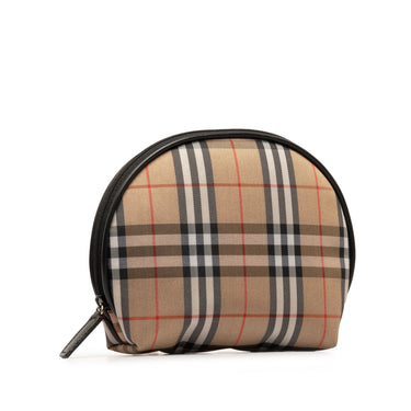 Brown Burberry House Check Pouch - Designer Revival