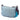 Blue Prada Saffiano Trimmed Tessuto Front Pocket Zip Top Shoulder Bag