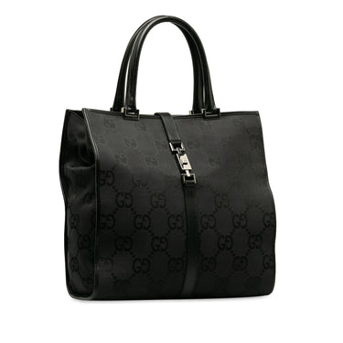 Black Gucci GG Canvas Jackie Tote Bag - Designer Revival