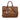 Brown Prada Vitello Daino Trimmed Tessuto Satchel