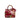 Red Gucci Mini Calfskin Blooms Bamboo Shopper Satchel