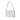 White Prada Brushed Leather Shoulder Bag